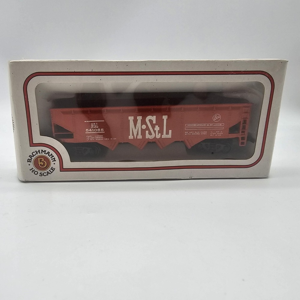 Bachmann HO Scale MStL Quad Ore Hopper Freight Train Car Red Vintage 43-1006-46